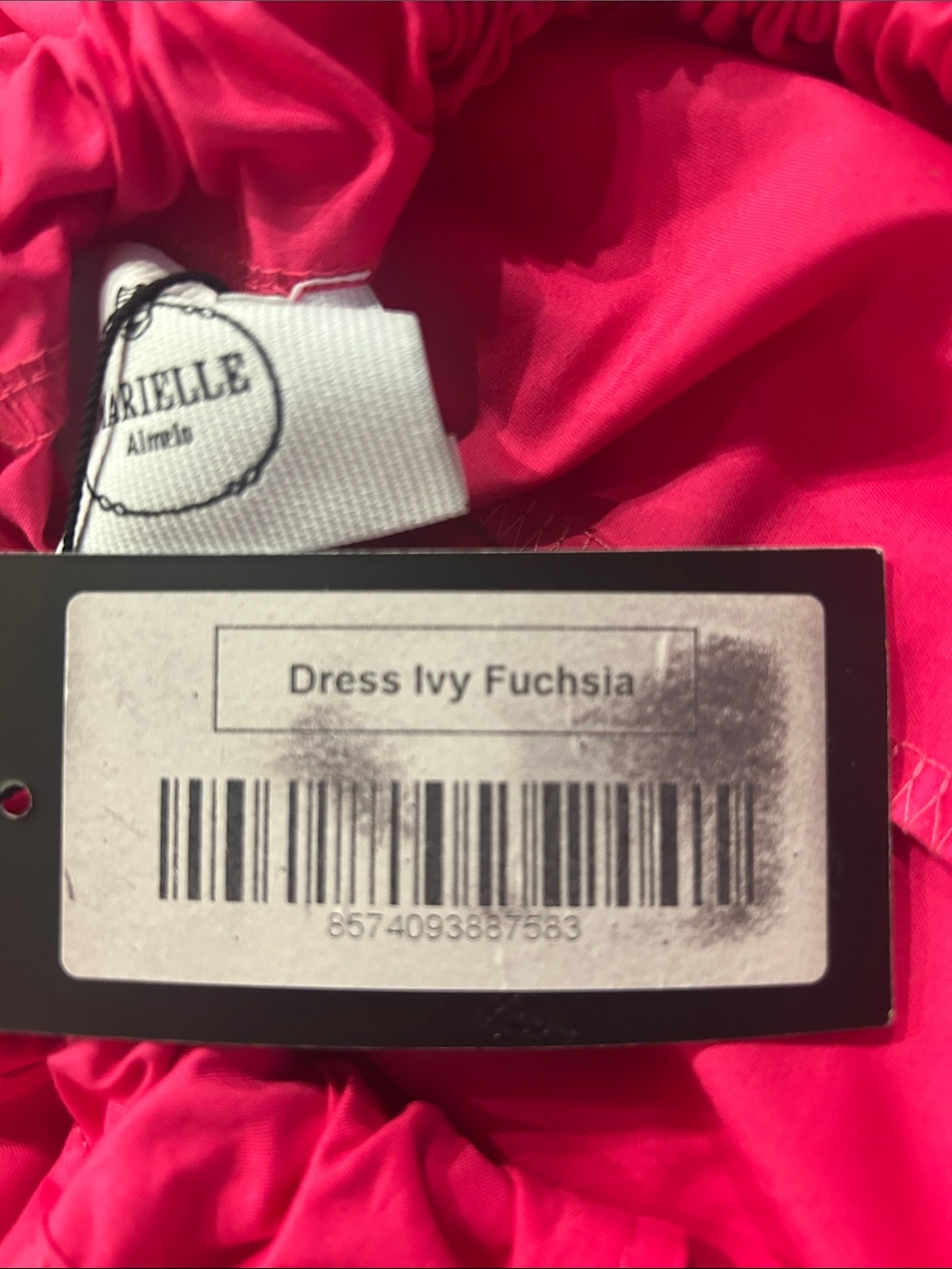Women’s Off-Shoulder Fuchsia Ruffle Dress - Picture 3 of 3